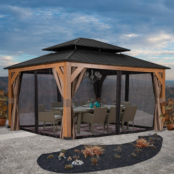 Joyside Ft W X Ft D Aluminum Patio Gazebo Wayfair